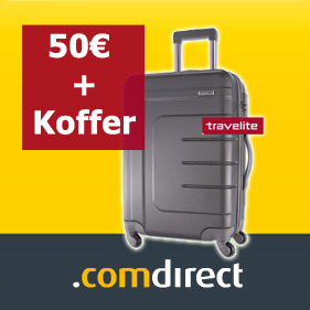 *Top-Tipp* comdirect: 50€ Prämie + GRATIS Travelite Koffer zum kostenlosen Girokonto