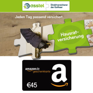 *TOP* Sehr, sehr günstige Hausratversicherung dank 45€ Amazon.de Gutschein