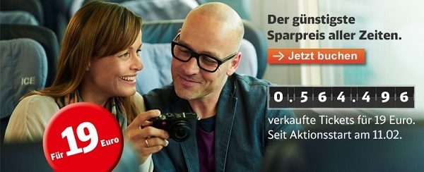Nur heute Bahn Sparpreis Aktion deutschlandweite ICE