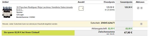 Rioja Lacrimus Gutschein