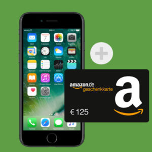 *Hammer* iPhone 7 mit Allnet-Flat + SMS-Flat + 5GB LTE + EU-Flat für 44,99€/Monat + 125€ Amazon.de-Gutschein