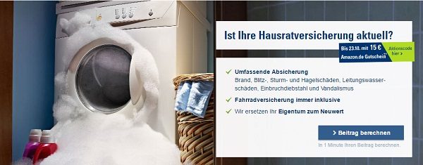 Gunstige Hausratversicherung Ab 2 38 Monat 15 Amazon De Gutschein