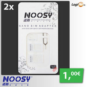 *Schnell* 2x SIM-Karten Adapter-Set für 1€ (Nano SIM &amp; Micro SIM)