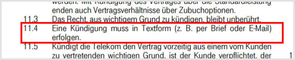 kuendigung-telekom-textform