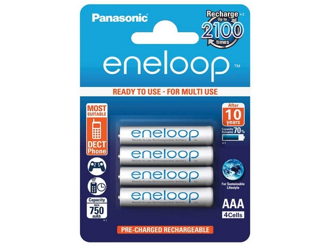 4x Panasonic eneloop AAA Akkus (750mAh) ab 6,79€ (statt 10€) - auch als Freebie möglich!
