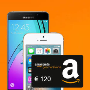 Simyo: 120€ Amazon.de-Gutschein zu jeder Allnet-Flat + SMS-Flat + 3GB + Wunsch-Smartphone ab 19,99€/Monat