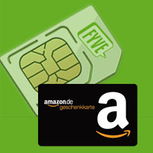 Fyve Prepaid für einmalig 11,45€ + 15€ BestChoice-/Amazon.de-Gutschein (300 Min/SMS + 1,5GB) - max. 3x pro Person