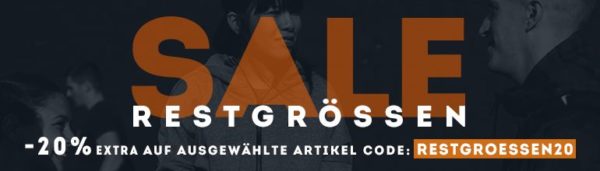 20% Extra Rabatt auf Restgrößen bei Sportscheck 20% Extra Rabatt auf Restgrößen bei Sportscheck