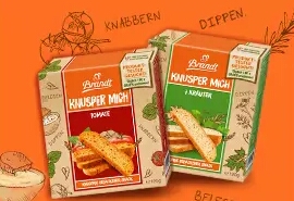 GZG Brandt Zwieback "Knusper mich Tomate" oder "Knusper mich 7 Kräuter" 🍪