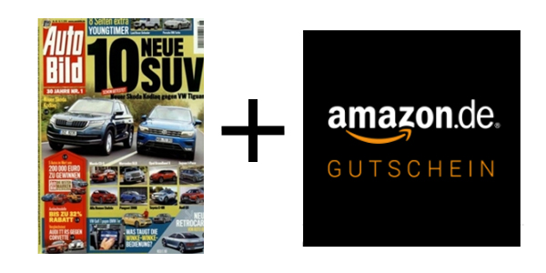 13 Ausgaben Auto BILD für 29,90€ + 30€ Amazon Gutschein