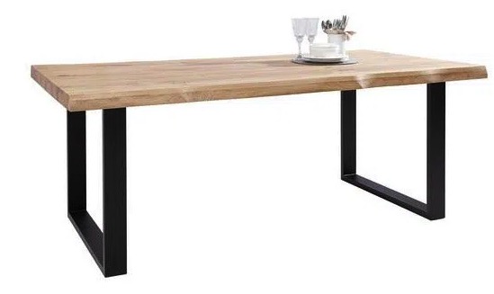 Rustikaler Esstisch (200 x 100 cm) aus massiver Wildeiche für 295,11€