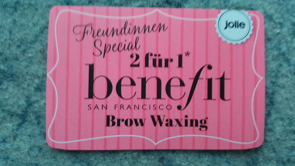 benefit gutschein