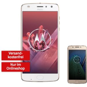 *Knaller* MOTOROLA Moto Z2 Play + JBL SoundBoost 2 + Lenovo Moto G5 mit 217€ Ersparnis + GRATIS-Tarif (2GB Surf-Flat + 50 Min. + 50 SMS)