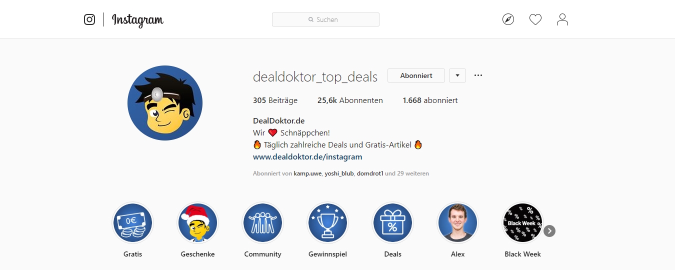 DealDoktor Instagram 2018