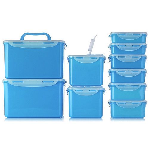 Frischhaltedosen 10erSet Lock & Lock (stapelbar, 360ml 4,5L) für 9