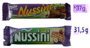 Mogelpackung Milka Nussini Vergleich©vzhh