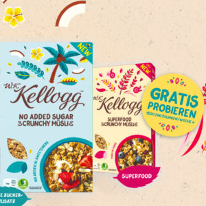 GRATIS TESTEN 1 Packung W.K. Kellogg (01.03.-30.11.2018)