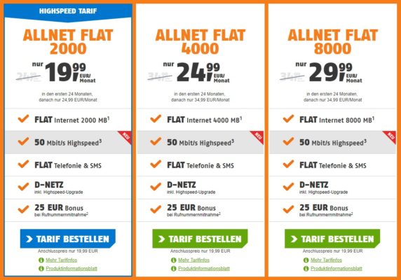 Klarmobil Allnet Flats LTE