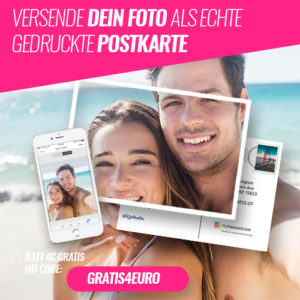 GRATIS Foto-Postkarte per App versenden mit 3€ MyPostcard Gutschein (Neukunden)