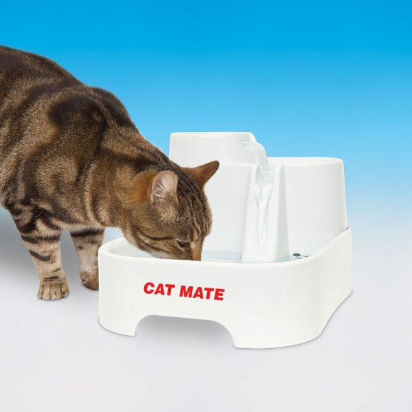 Cat Mate Waterfontein voor katten en kleine honden, drinkfontein, 2 liter, donkergrijs