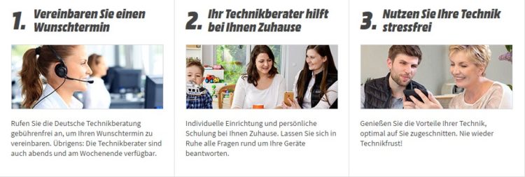 Technikhilfe für Zuhause – MediaMarkt Schritte