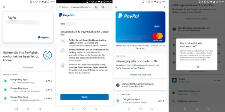 Google Pay PayPal einrichten