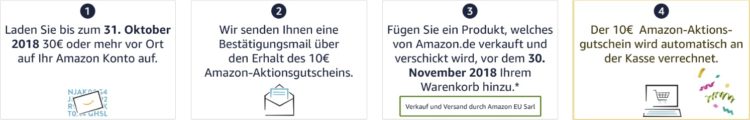 Amazon vor ort aufladen Gutschein