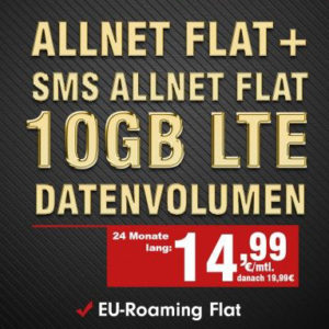 o2 Free M mit 10GB LTE + Alles-Flat für 14,99€/Monat (dank Auszahlung)