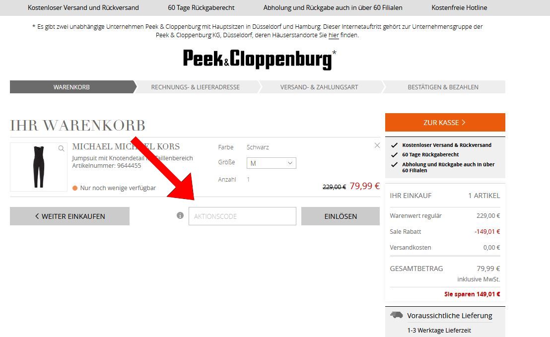 Peek & Cloppenburg* Gutscheine Juli 2022
