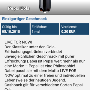 Pepsi 1,5L für nur €0,35 dank Reebate