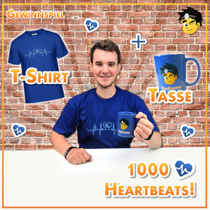 DealDoktor Gewinnspiel: T-Shirt + Tasse + 1.000 Heartbeats (Wert: 5€ Amazon) gewinnen