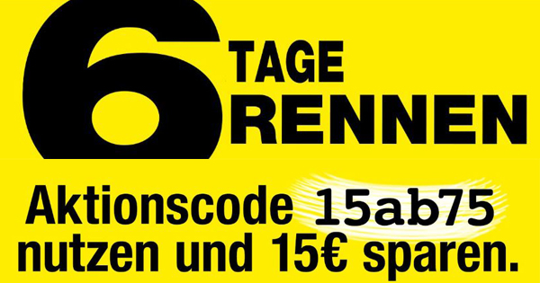 15 Rabatt Beim 6 Tage Rennen Von Galeria Kaufhof