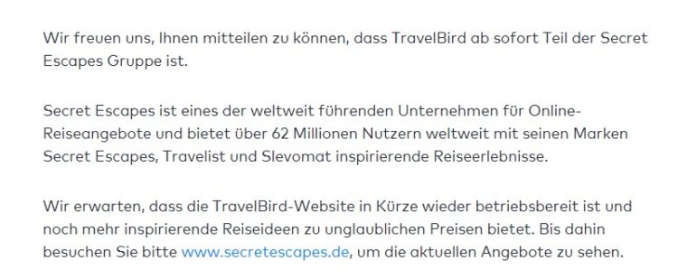 TravelBird Secret Escapes