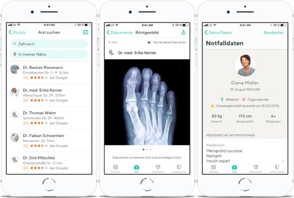 Vivy-Arztsuche Röntgen Notfalldaten