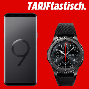 Samsung Galaxy S9 + Gear S3 Frontier mit 77€ Ersparnis (646€ Gesamtkosten bei 723€ Gesamtwert) + effektiv GRATIS: Allnet-Flat mit 1GB (bei 21,99€/Monat)