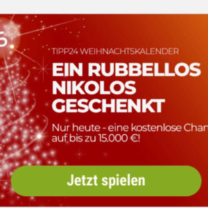 Tipp24: GRATIS Rubbellos "Nikolos" geschenkt (auch Bestandskunden)