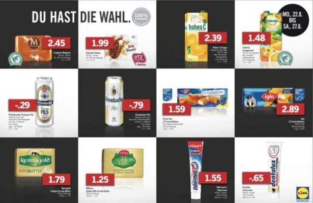 Lidl Du hast die Wahl