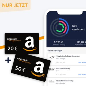CLARK: 50€ Amazon.de Gutschein für 2 Versicherungen + 20€ für Rentencheck
