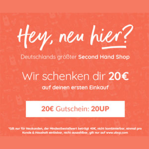 Second Hand-Kleidung: 20€ Gutschein mit 40€ MBW bei Ubup + versandkostenfrei