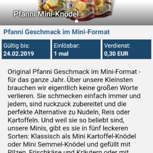 Pfanni Mini-Knödel für €1,29 dank Rewe Angebot und Reebate