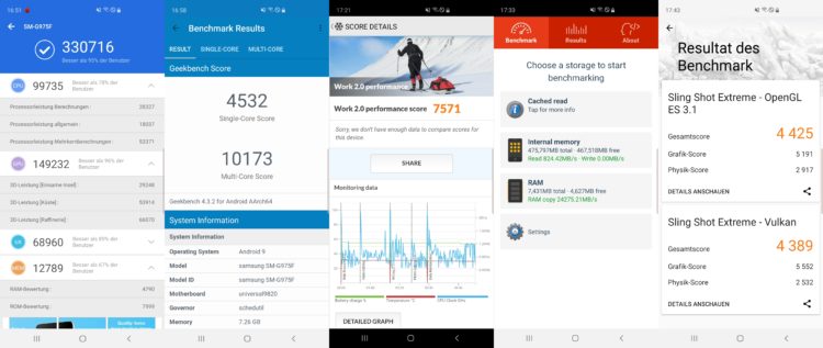 Galaxy S10+ Benchmarks