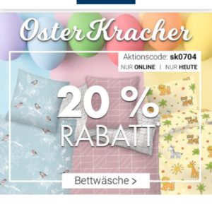 Osterkracher bei Karstadt: 20% Rabatt auf Bettwäsche & Sportartikel, 15% Rabatt auf Küchenartikel, Freizeittaschen sowie Uhren & Schmuck