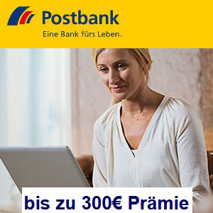 Postbank Giro extra plus mit bis zu 300€ Prämie