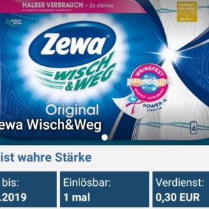 Zewa Wisch&Weg für 1,19 € bei Rewe (reebate)