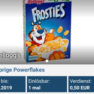 Kellogg&#039;s 0,50 € Rabatt (reebate)