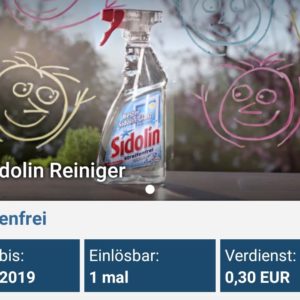 Sidolin 0,30 € Rabatt (reebate)