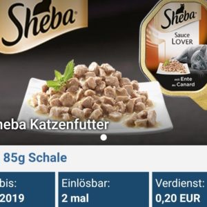 Sheba Katzenfutter für 0,15 € bei Rewe (reebate)