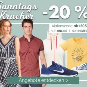 Nur heute bei Karstadt: Sonntags-Kracher mit 20% Rabatt auf Mode mit Gutschein sk1205