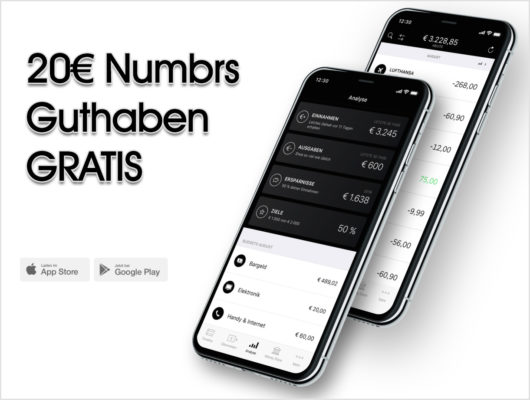 Numbrs Banking App mit 20 € Guthaben kostenlos