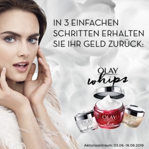 GRATIS testen 100% Cashback auf Olay Whip (GzG)